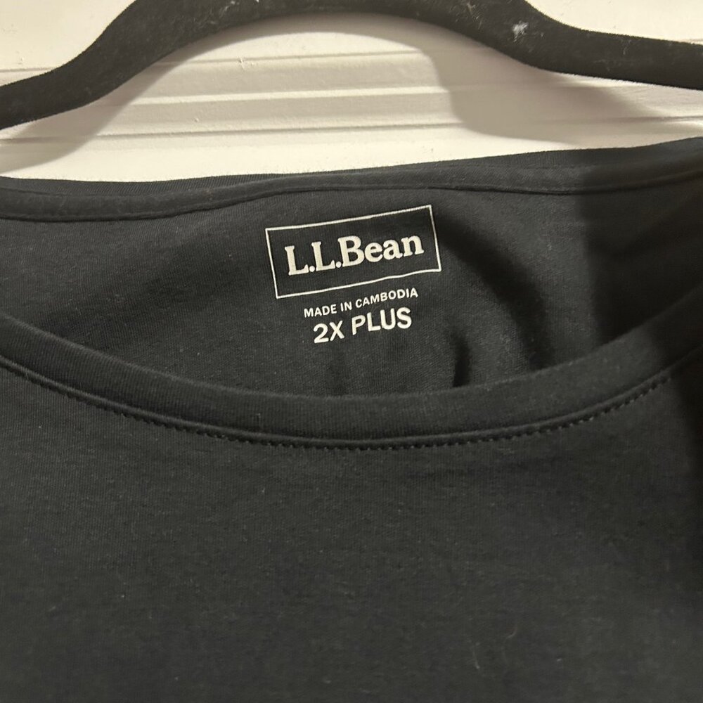 LL Bean Black Short Sleeve Tshirt - Size 2x Plus (TAGS ON!) - Picture 5 of 5